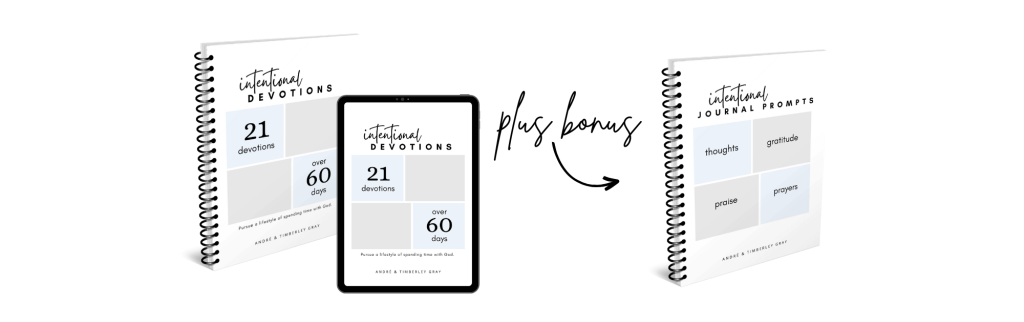 Intentional Devotions - a devotional to help you pursue a lifestyle of spending time with God daily.