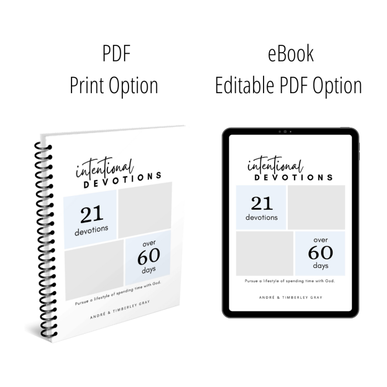 Intentional Devotions - a devotional to help you pursue a lifestyle of spending time with God daily.
